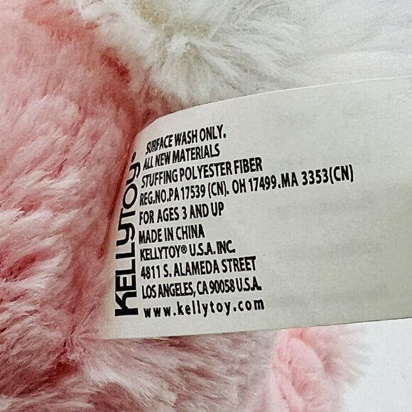 Sugarloaf Kellytoy Bunny Plush Pink Rabbit Carrot Feet Easter Pink Eyes Stuffed - Picture 9 of 11